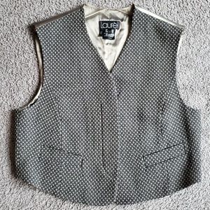 Laurèl Vintage Button-Down Wool Vest